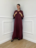Maxi Cardigan Seta e Viscosa 2603 Burgundy