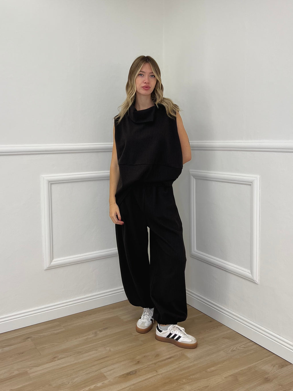 Maxi Felpa Gessata Smerigliata 42643 Marrone