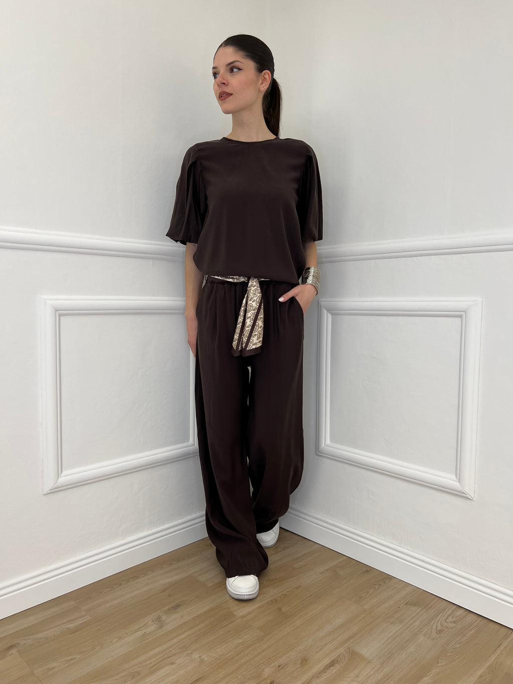 Pantalone Cupro Fusciacca 20527 Moro