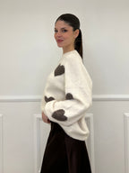 Maglia Shetland Cuori 2405 Ecru