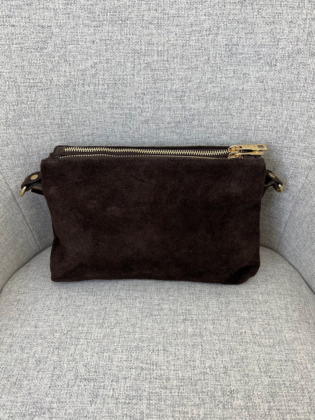 Pochette Doppia Vera Pelle Scamosciata VPB002