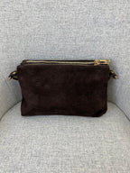 Pochette Doppia Vera Pelle Scamosciata VPB002
