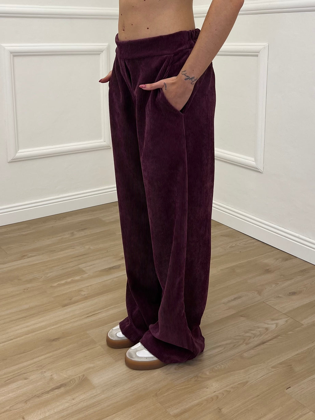 Pantalone Velluto a Coste 683 Burgundy