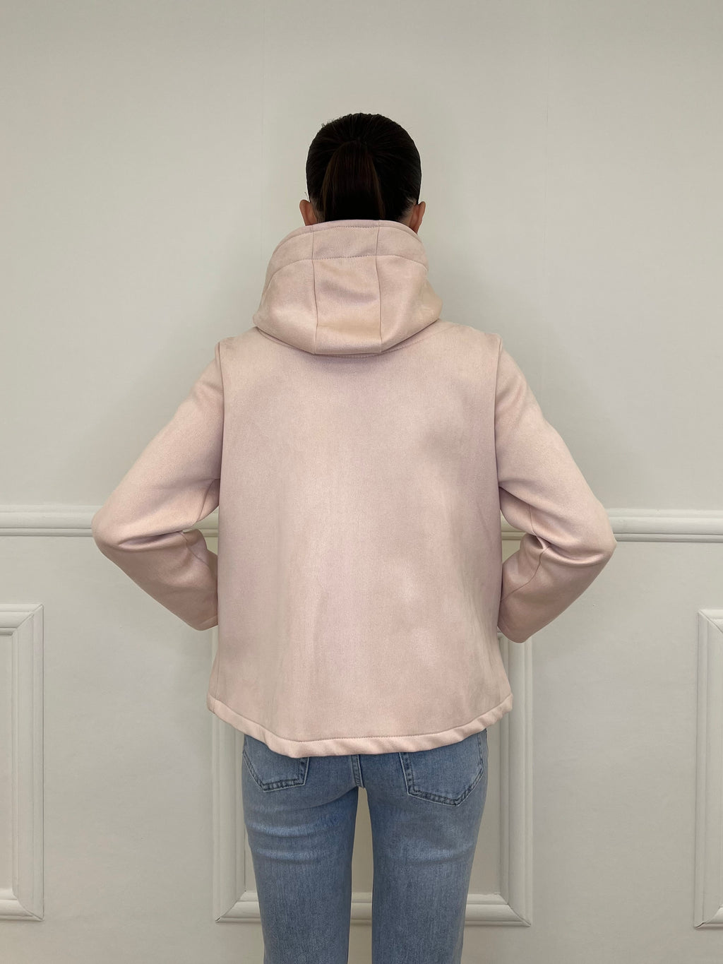 Giacca Scuba Effetto Scamosciato 852 Rosa