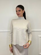 Maglia Flowers 5588 Ecru