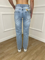 Jeans Ricamo Posteriore 5343 Azzurro