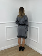 Cardigan Jacquard Jungle 90059 Grigio