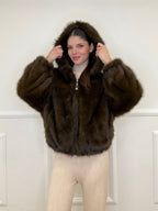 Pelliccia Bomber 00322 Moro