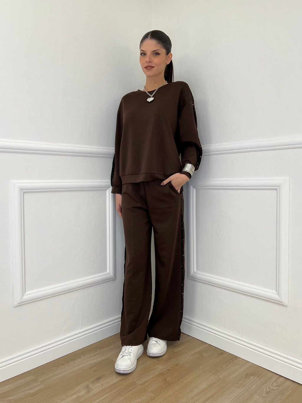 Tuta con Paillettes 21172 Moro