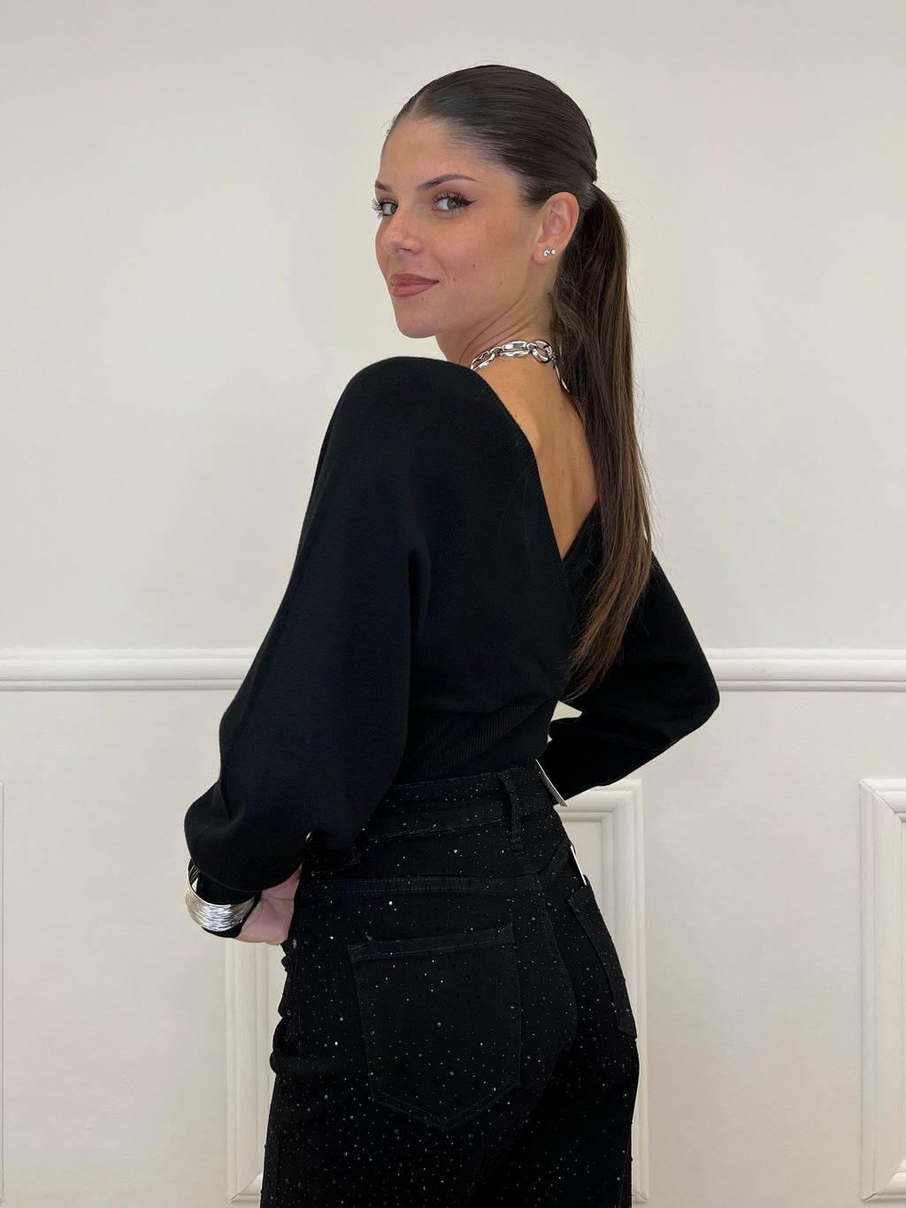 Maglia Incrocio 1183 Nero