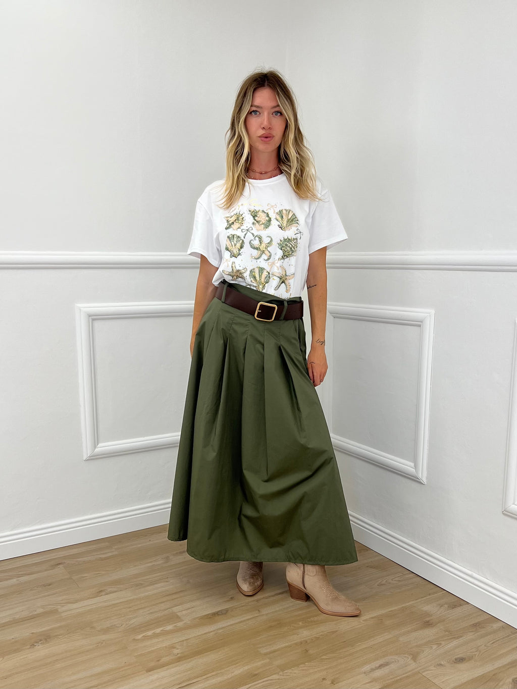 T-shirt Over Conchiglie Strass