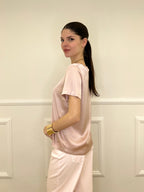 Maglietta In Raso Di Viscosa 82008 Rosa