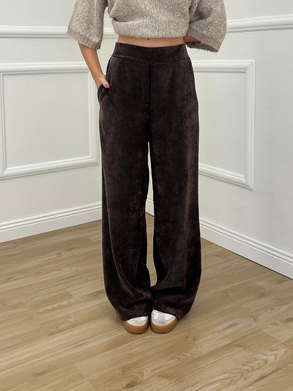 Pantalone Velluto a Coste 683 Marrone