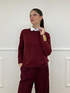 Pullover Basic Girocollo 1186 Bordeaux