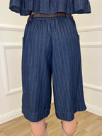 Bermuda Chambray Gessato P3123 Blu