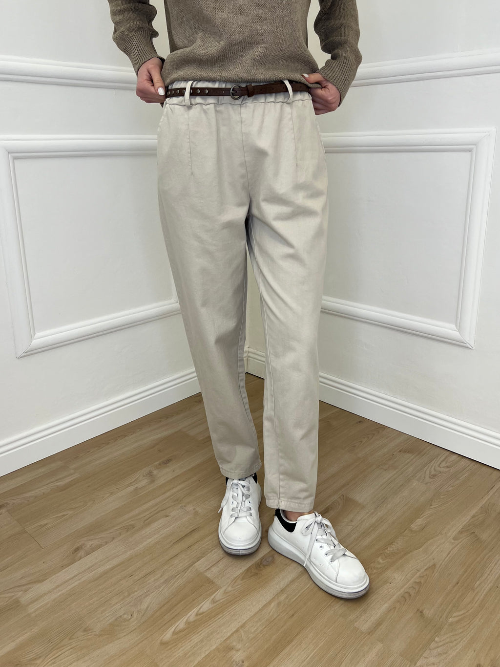 Pantalone Baggy Twill A102 Beige