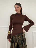 Maglia Drappeggio 081168 Moro