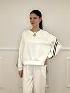 Tuta Bande Girocollo 88426 Panna