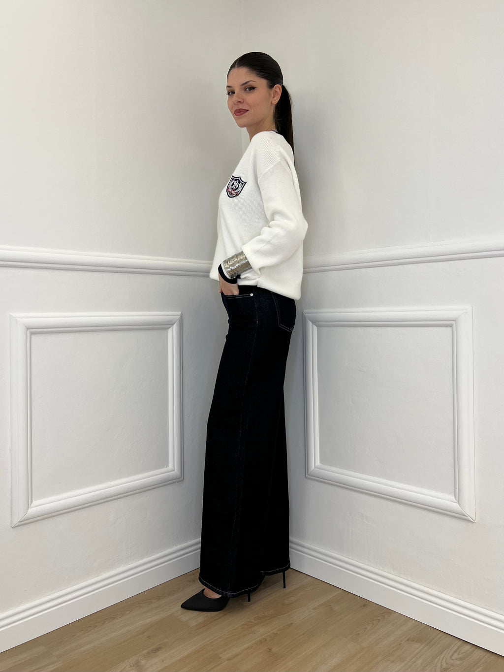 Jeans Palazzo Y549 Blue Black