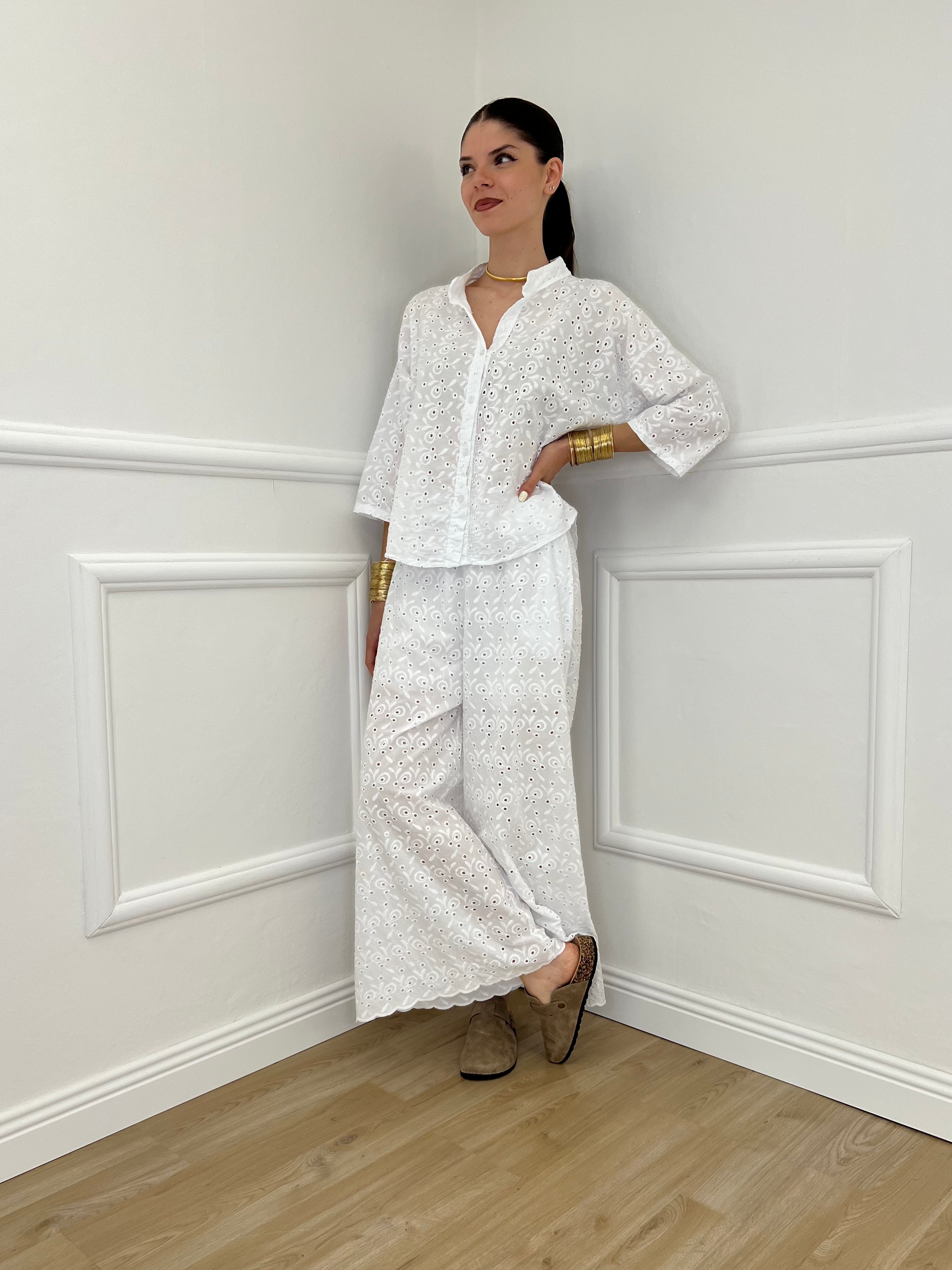 Camicia Coreana Sangallo 11392 Bianco