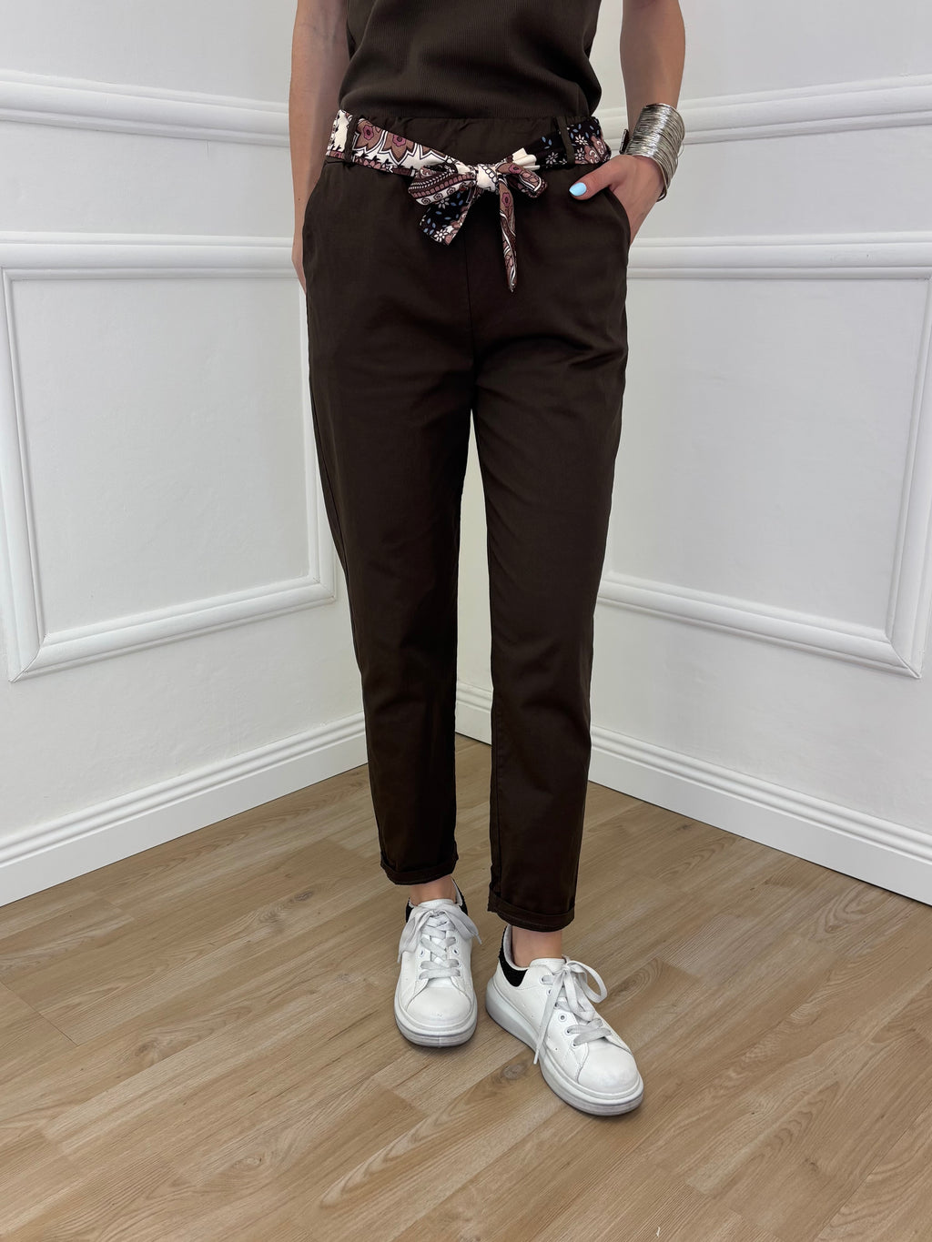 Pantalone Cotone Fusciacca 1508 Marrone