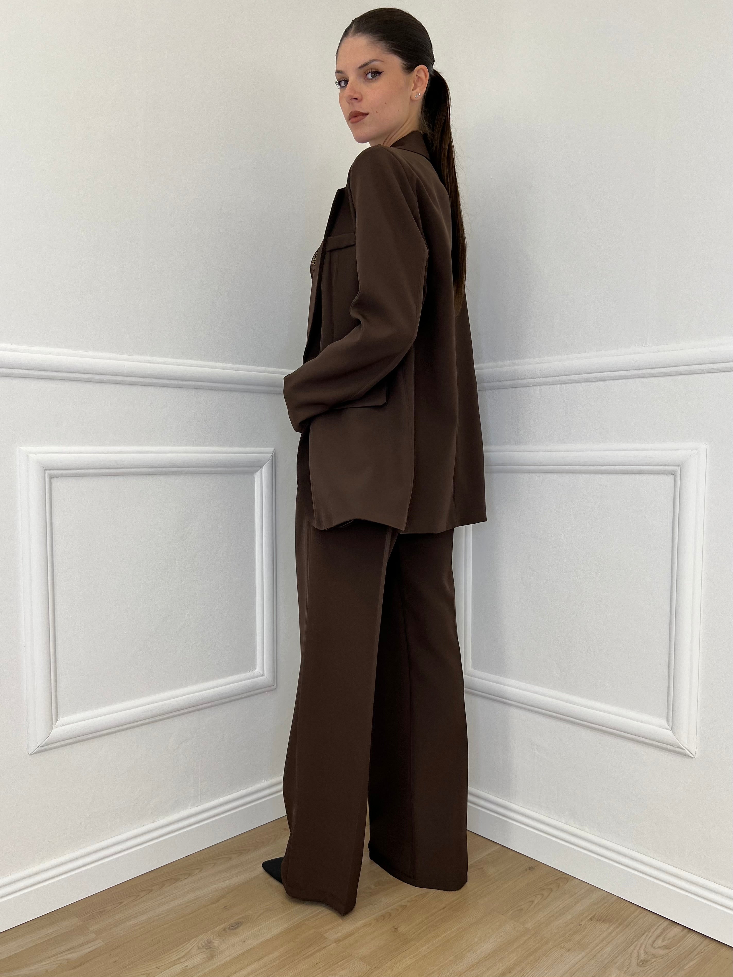 Pantalone a Palazzo 3715 Caffè - Bazar Abbigliamento