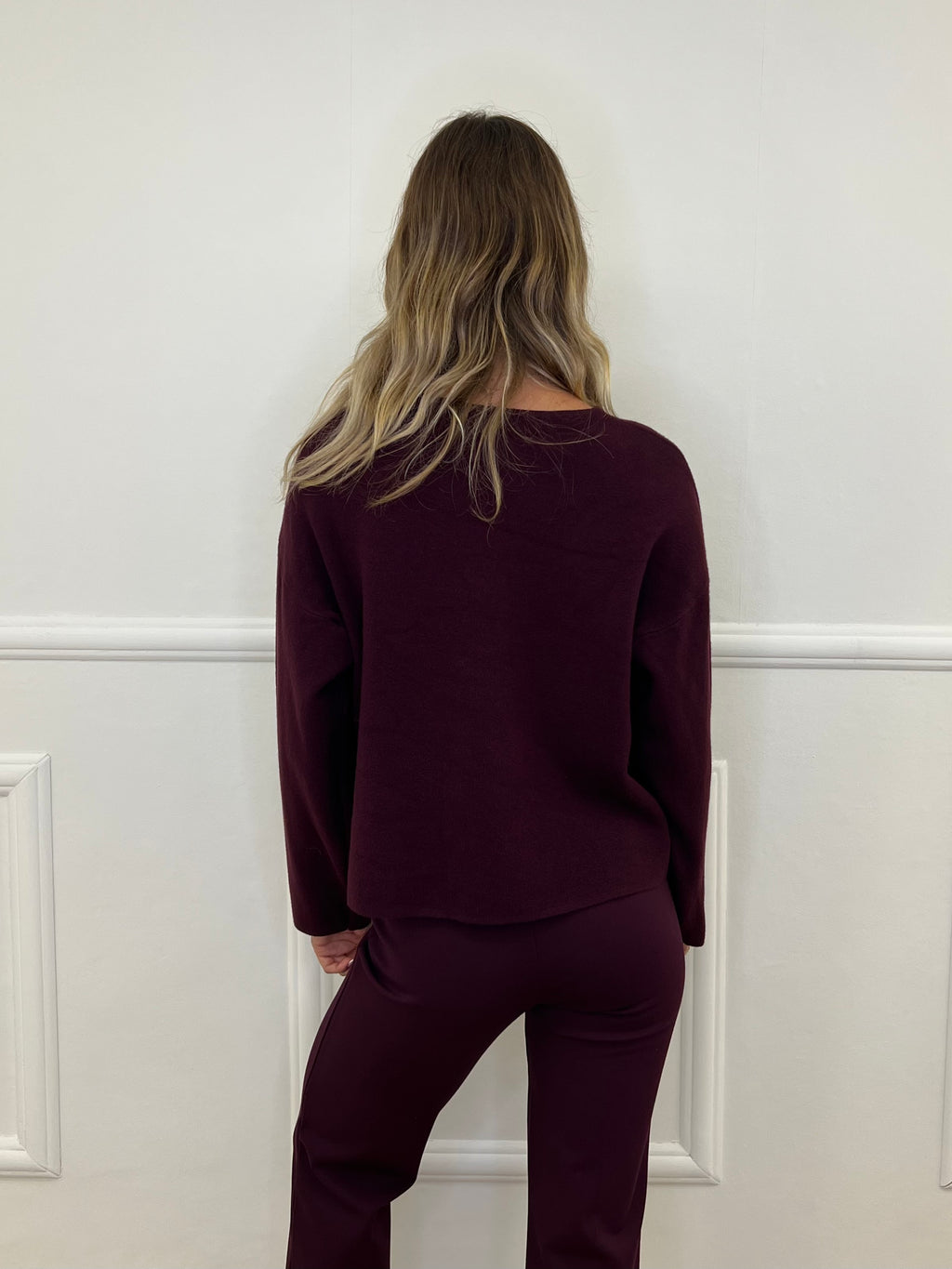 Cardigan Coreana Bottoni 7370 Burgundy