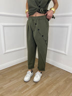 Pantalone Baggy Portafoglio 51256 Verde Militare