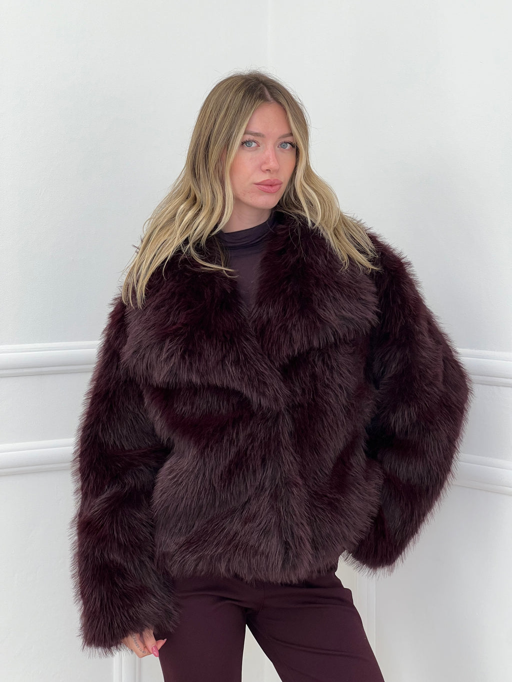 Pelliccia con Colletto 6033 Burgundy