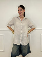 Camicia Over In Lino 1789 Beige
