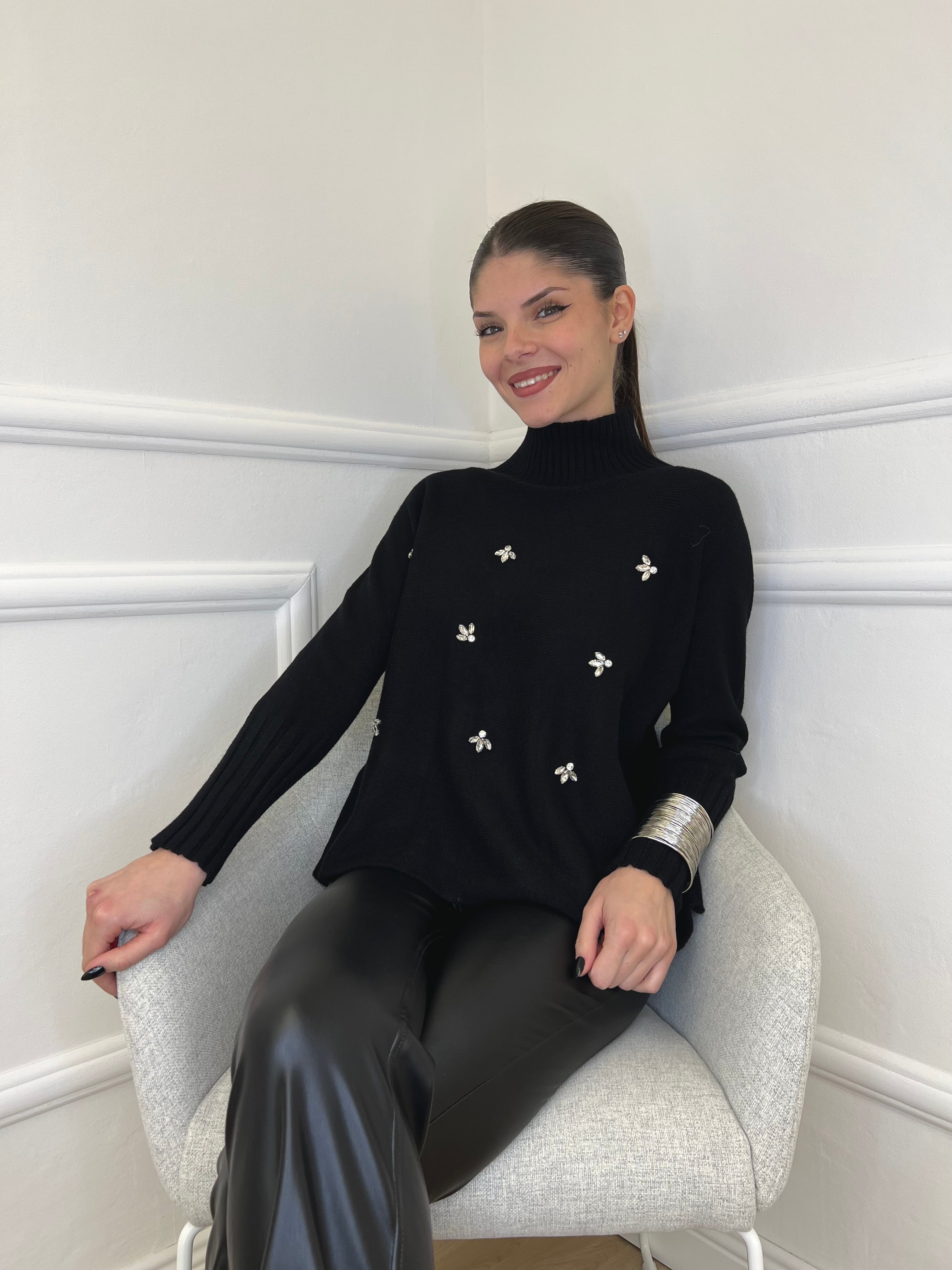 Maglia Cristalli 6026 Nero