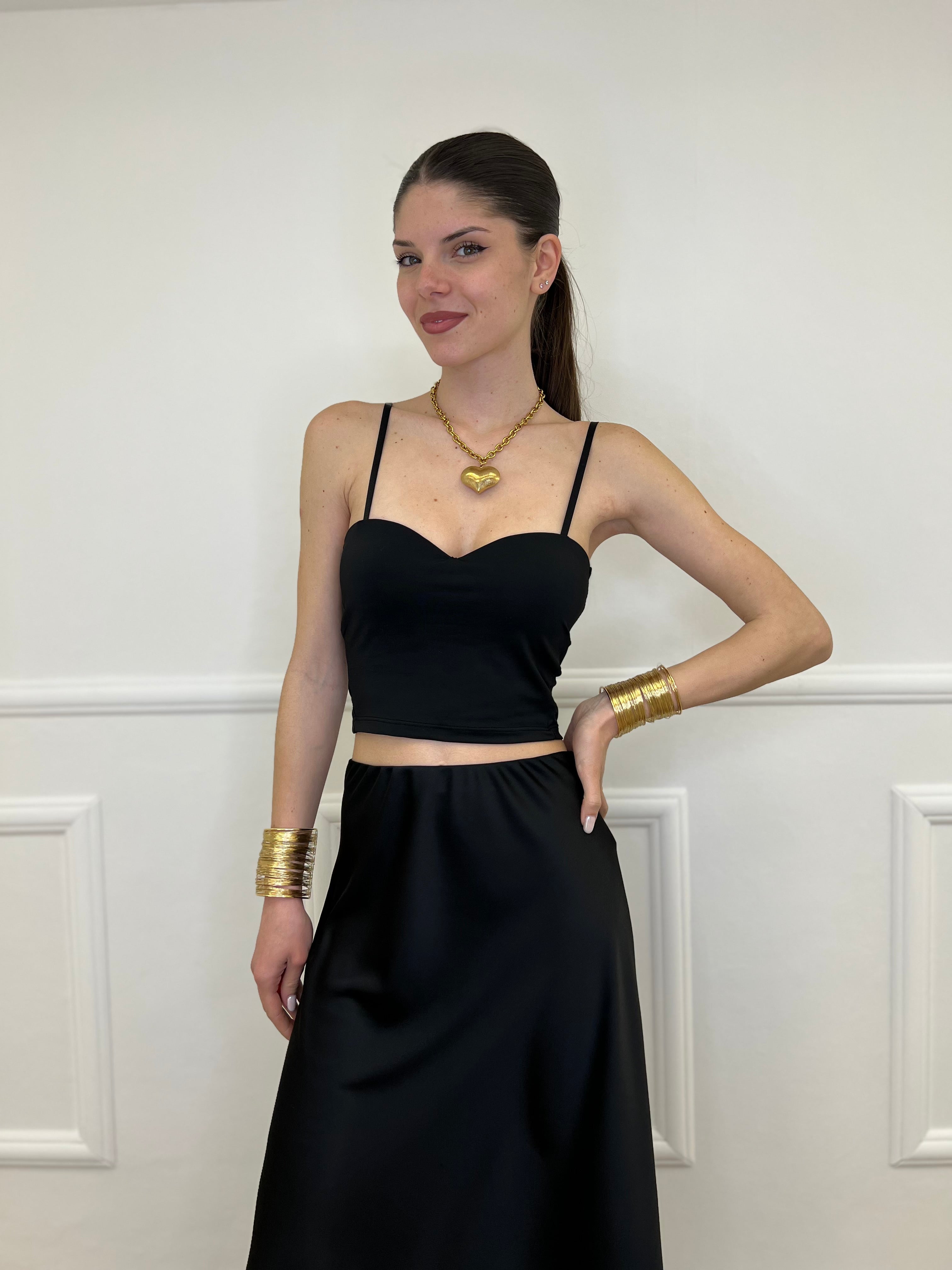 Top Con Spalline 25206 Nero
