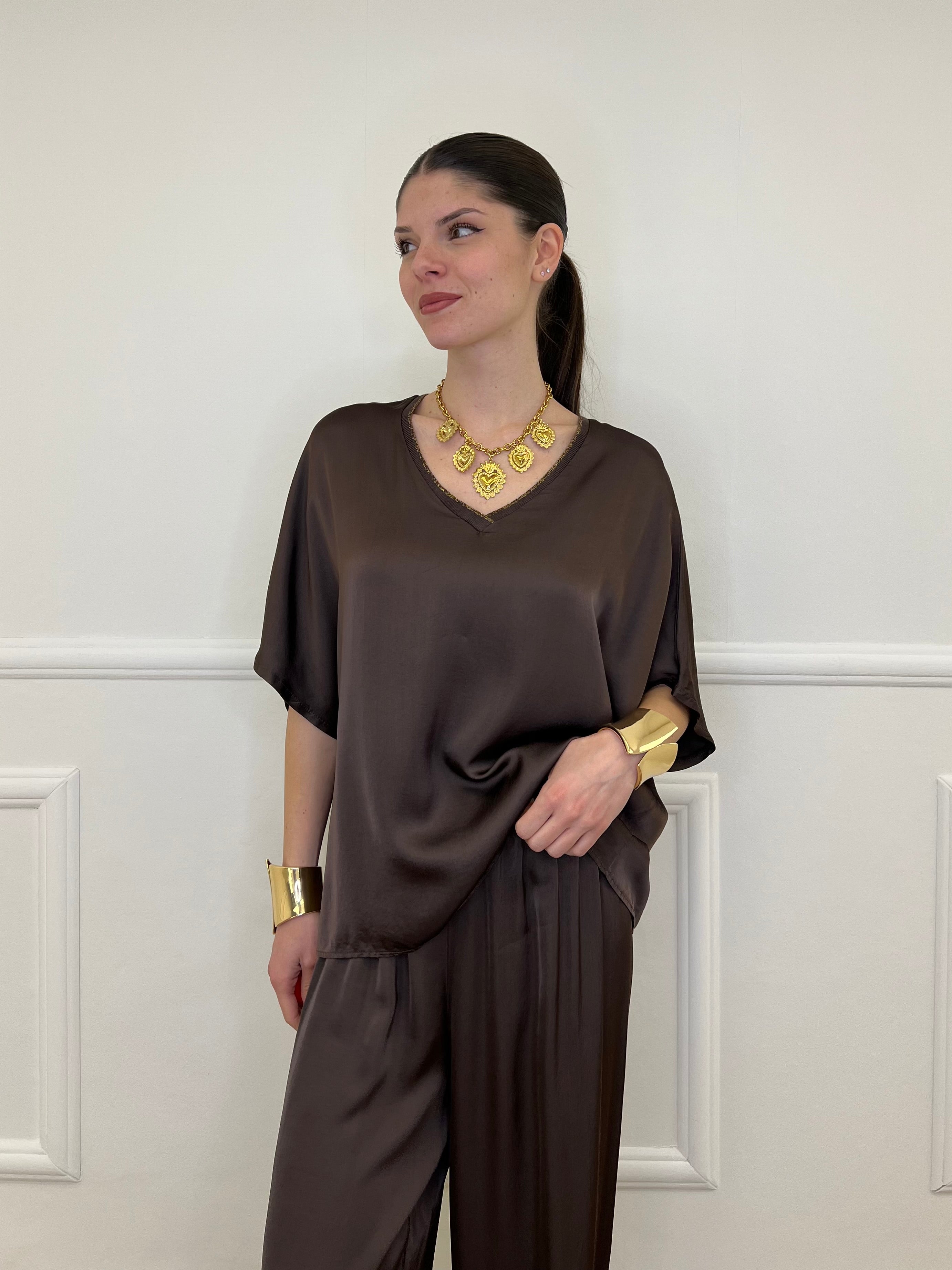 Completo Fluido Satin Con Lurex 061-062 Moro