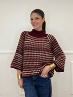 Maglia Jacquard 25453 Burgundy