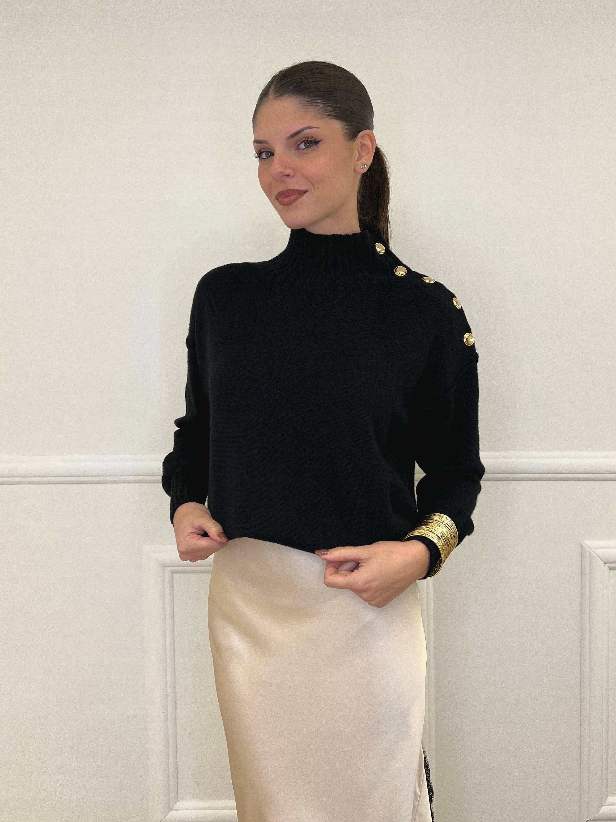 Maglia Bottoni YS9696 Nero