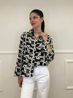 Camicia Traforata Ricami 38069 Nero