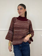 Maglia Jacquard 25453 Burgundy