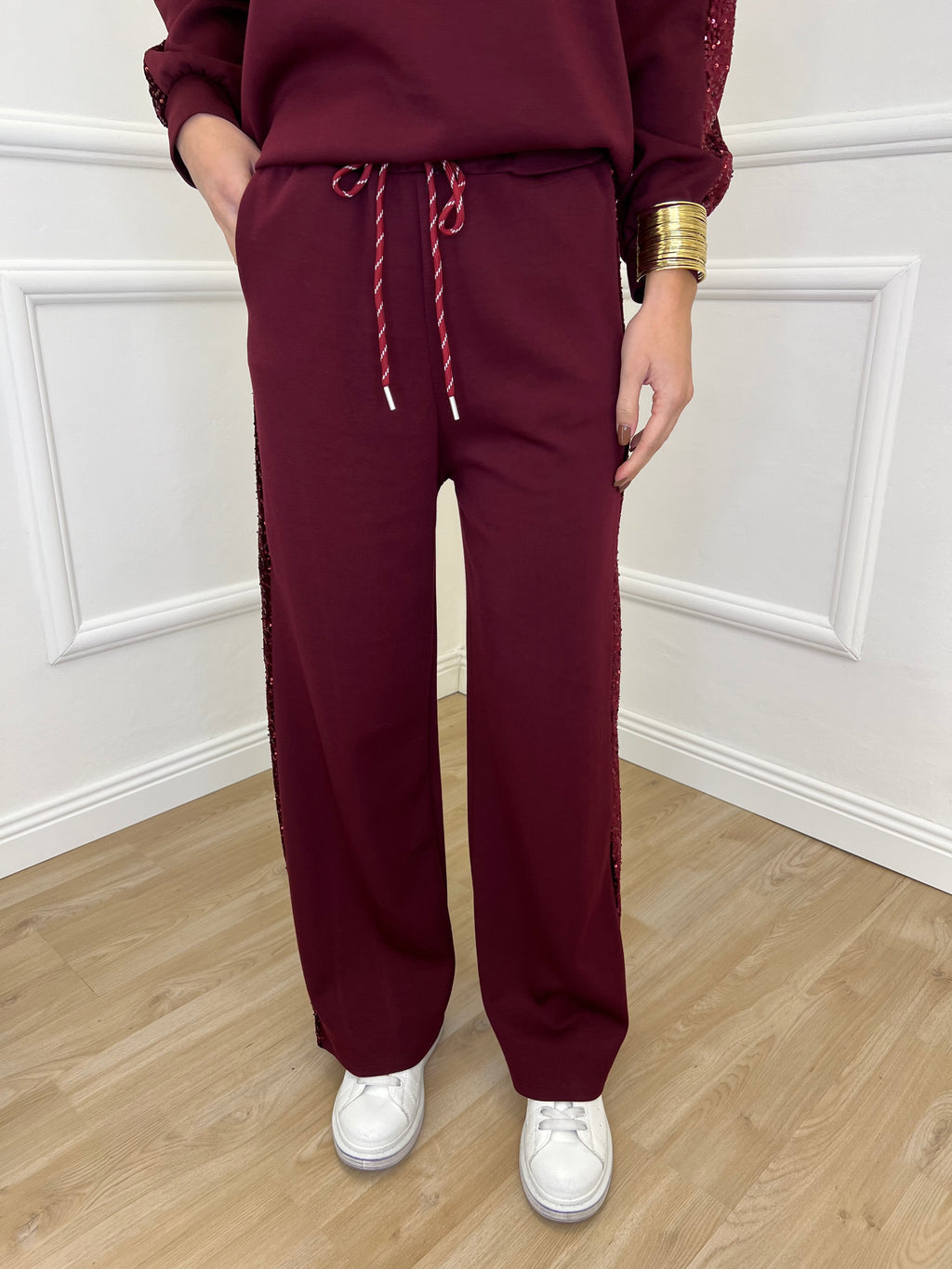 Tuta con Paillettes 21172 Burgundy