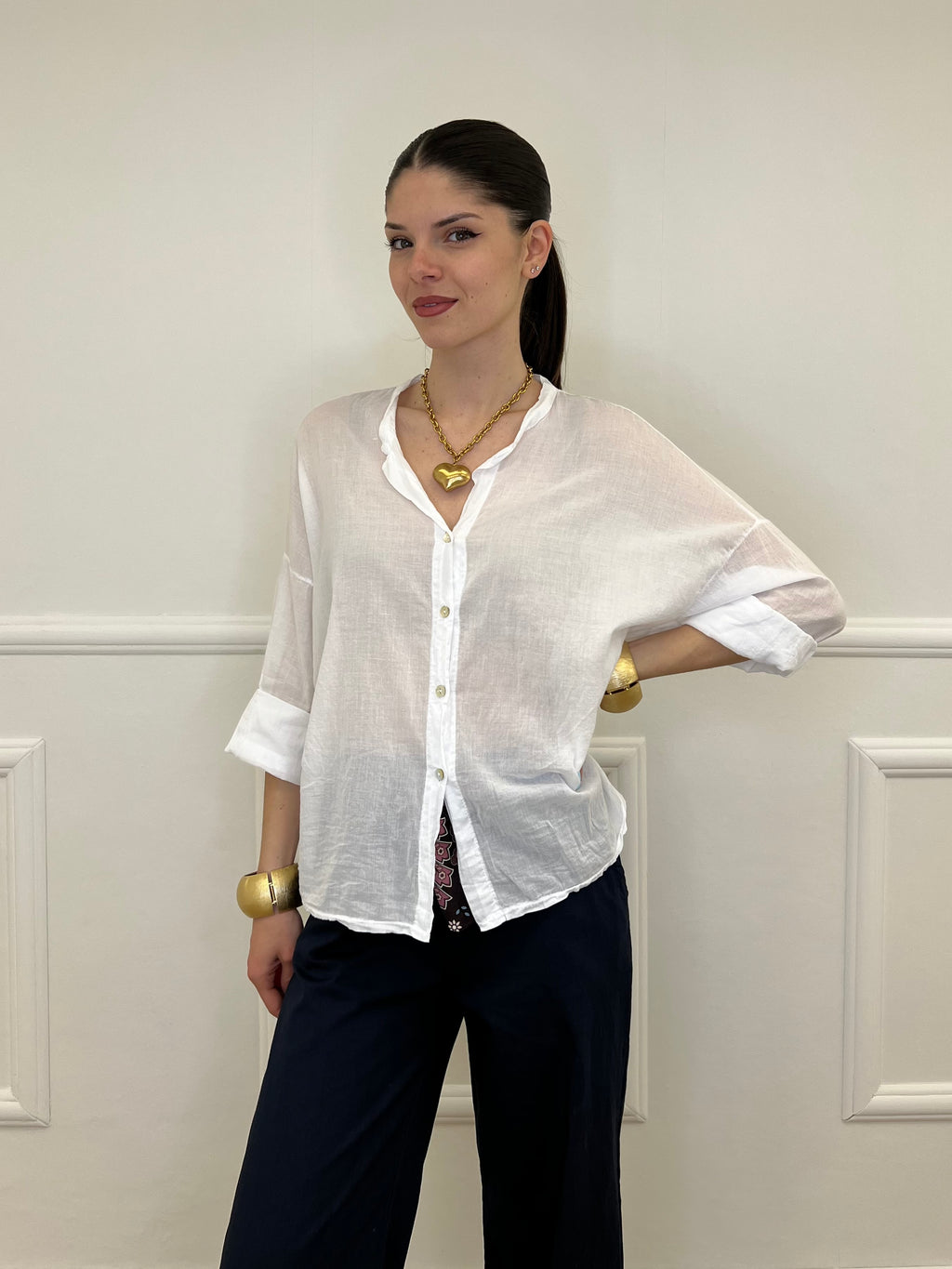 Camicia Over Coreana 3020 Bianco