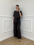 Pantalone Lino Coulisse 23216 Moro