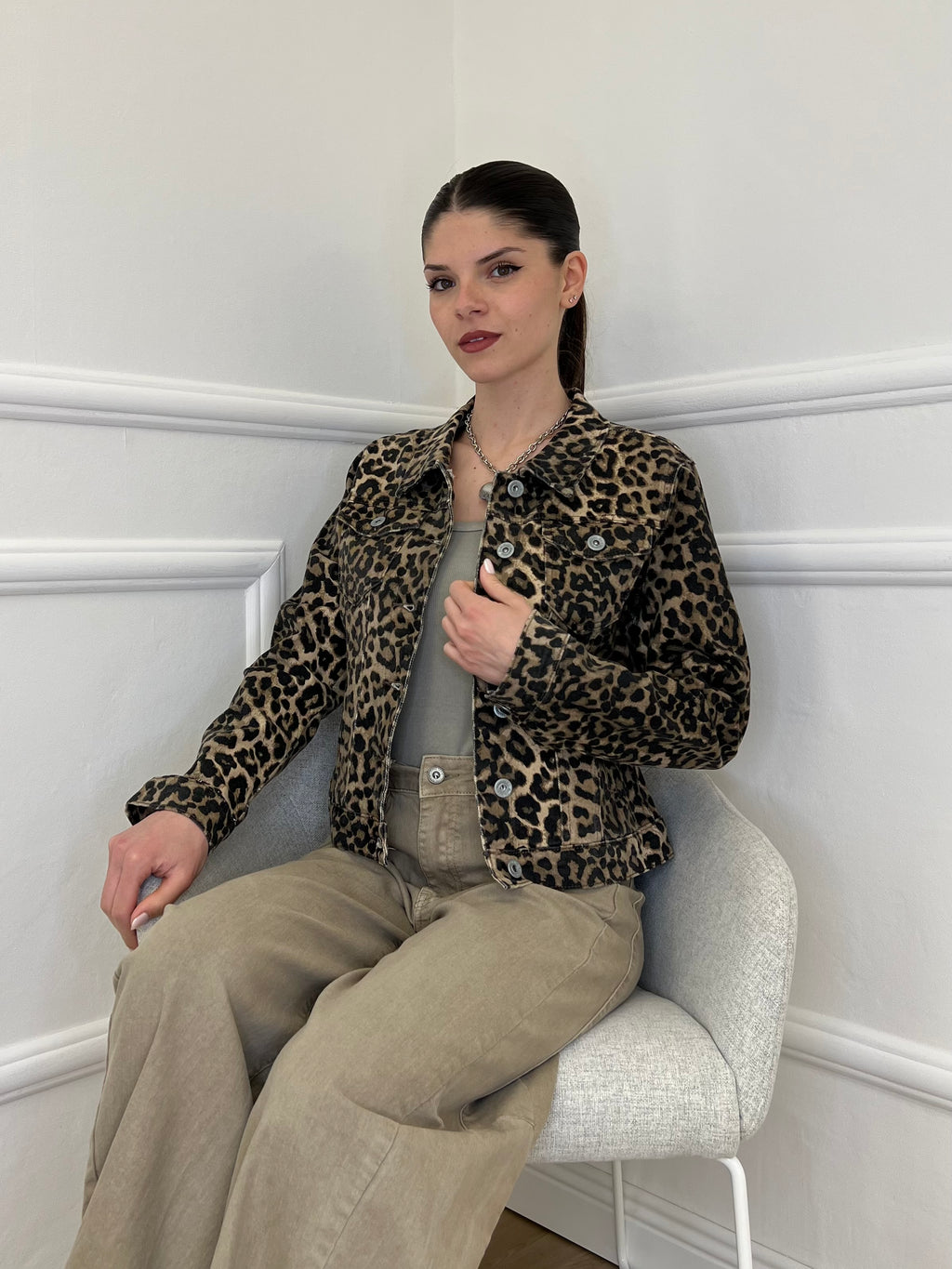 Giacca Denim Animalier 5806