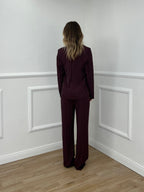 Tailleur Gessato Monopetto 83459 Burgundy