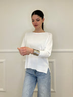 Maglia in Filo di Viscosa J185 Bianco