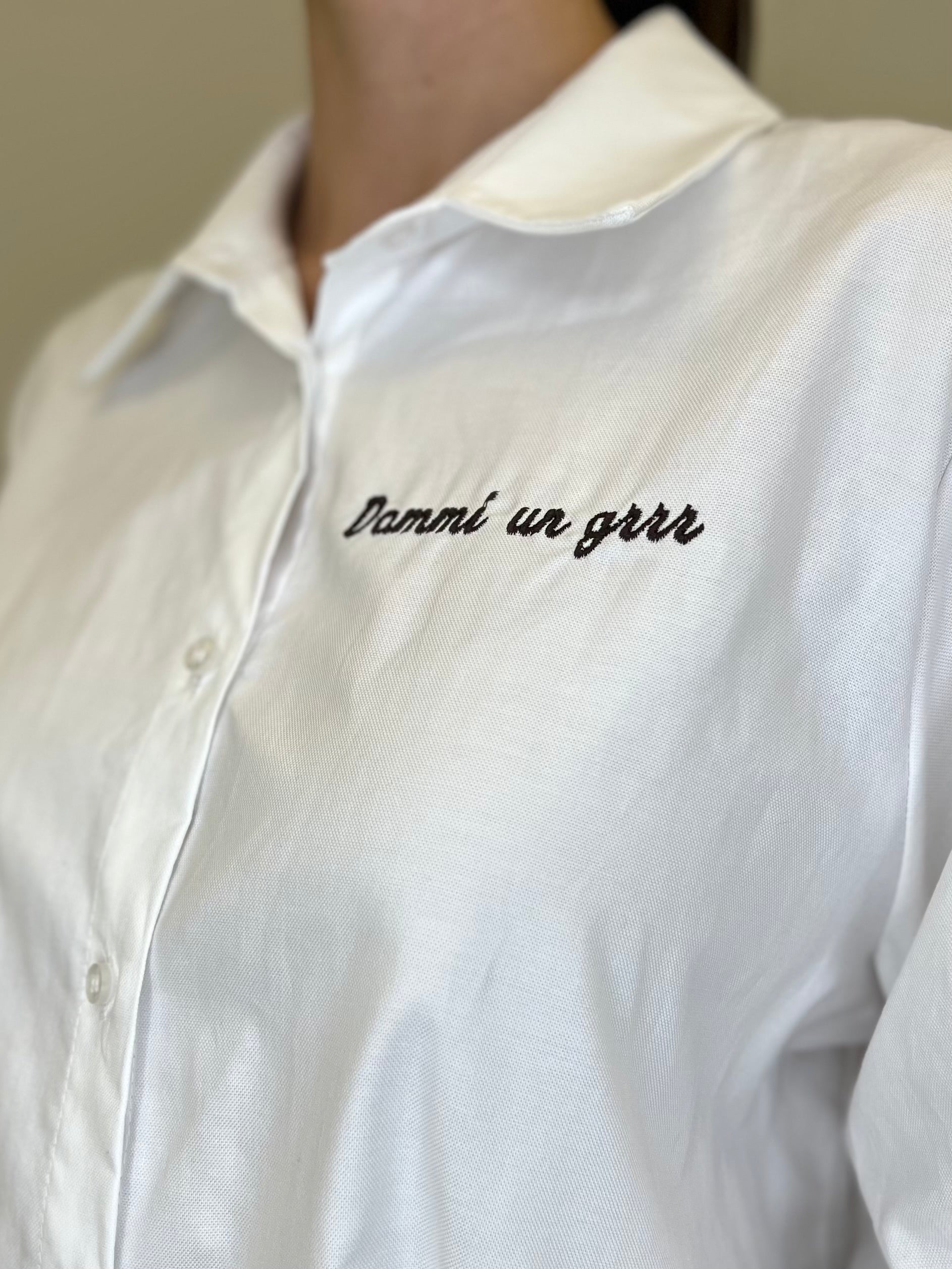 Camicia Dammi un Grrr 27598 Bianco - Bazar Abbigliamento