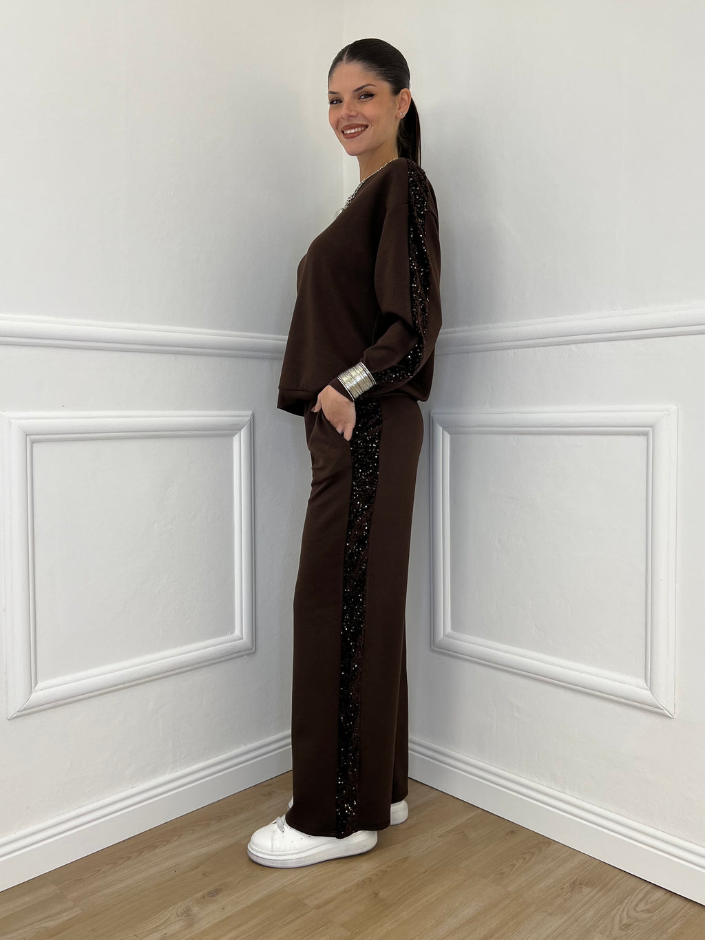 Tuta con Paillettes 21172 Moro