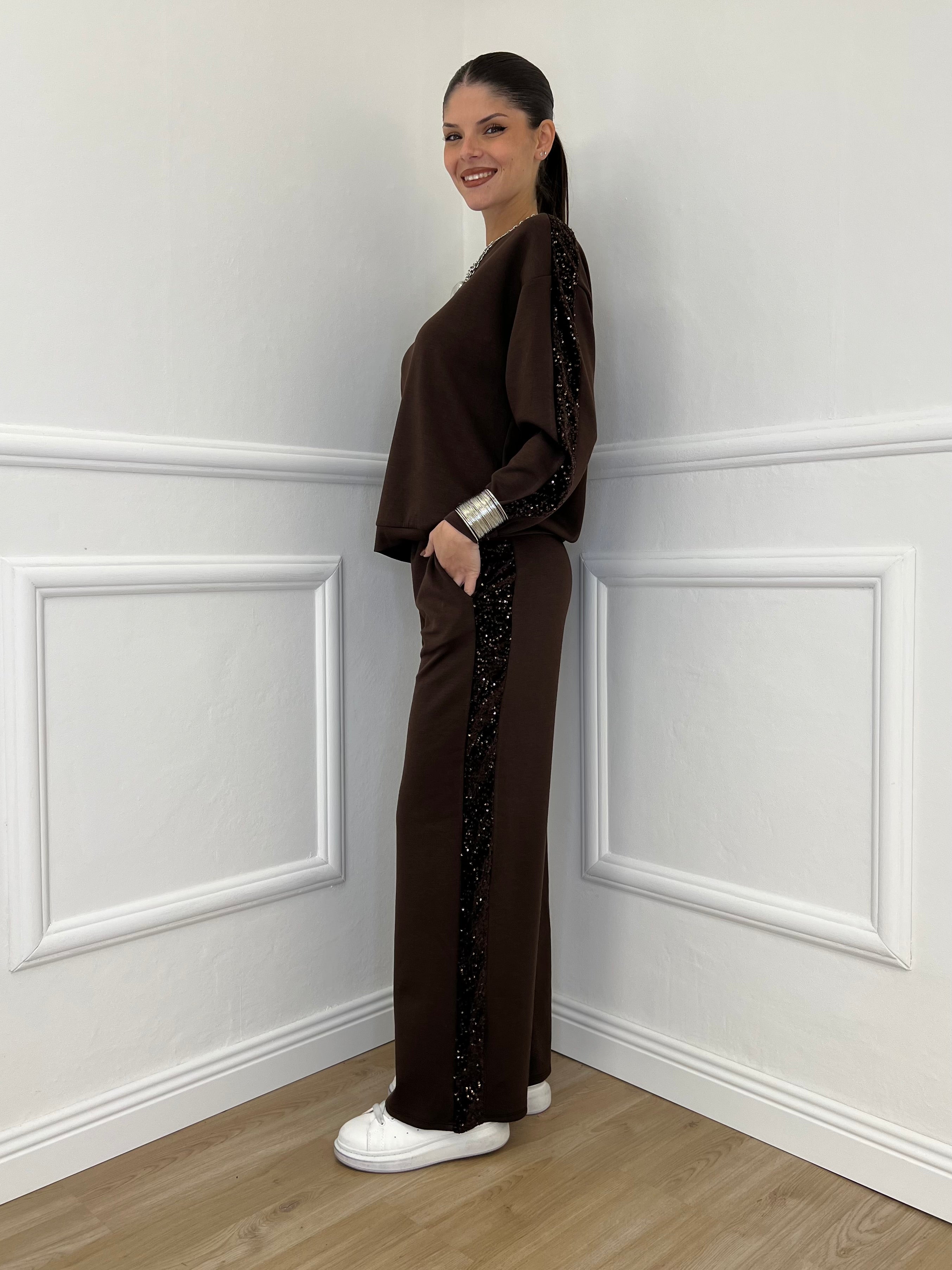 Tuta con Paillettes 21172 Moro