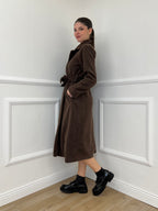 Cappotto Bouclé Cintura 91022 Moro