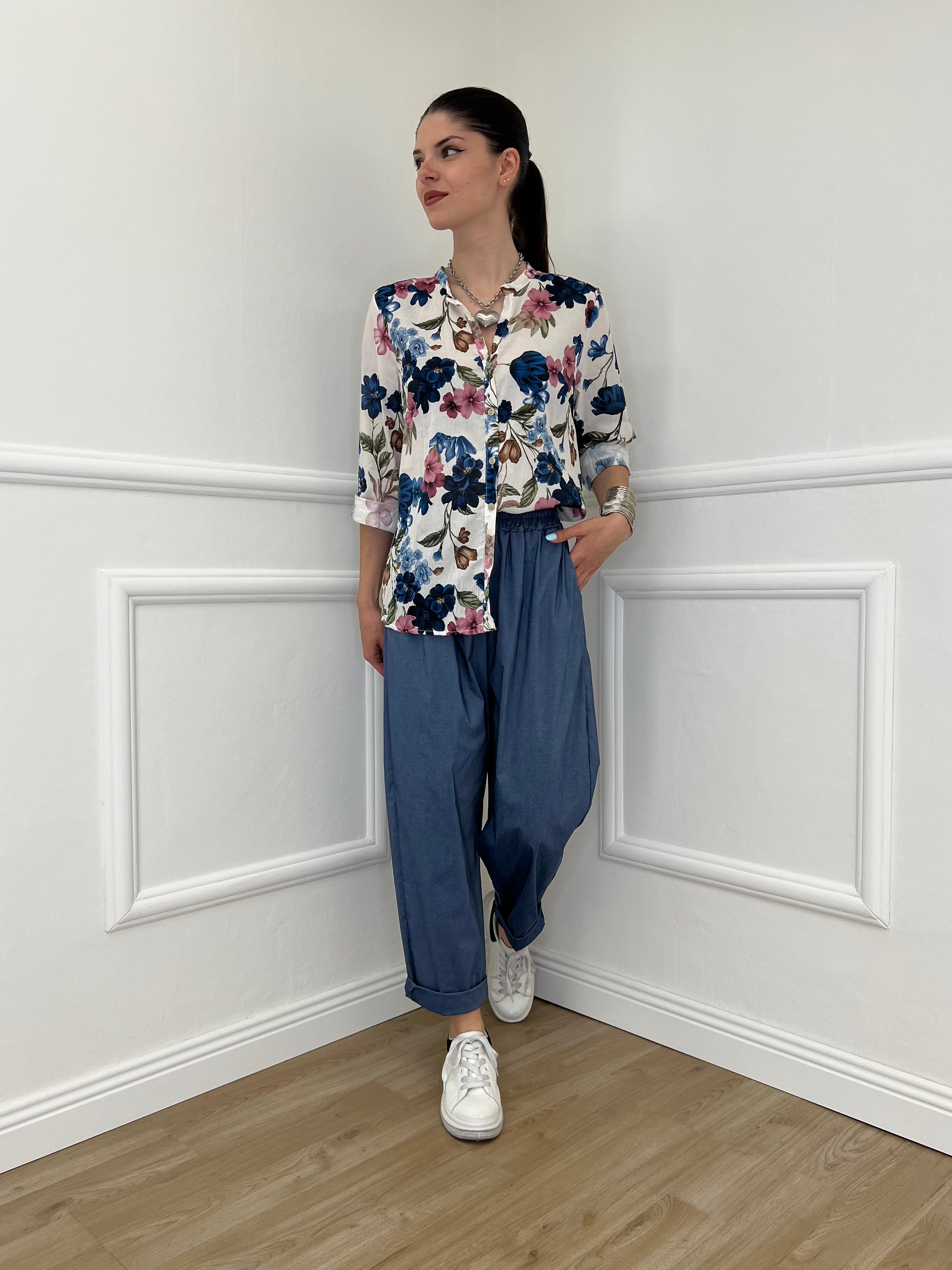 Pantalone Baggy Viscosa 2815 Avio
