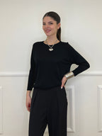 Maglia in Filo di Viscosa J185 Nero