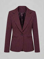 Tailleur Gessato Monopetto 83459 Burgundy